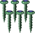Solar Powered Ultrasonic Mole Repellent,Outdoor Animal Repellent Effective Get Rid of Snake Skunk Vole Groundhog Chipmunk Squirrel,Yard Garden Spiral IP 65 Waterproof Sonic Spikes（6 Pack）