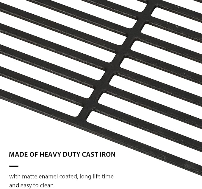 Grill Grates for Nexgrill 4 Burner 720-0830H 720-0830D 720-0670A 720-0783C 720-0783E 720-0958A, 17" Cast Iron Replacement Parts for 5 Burner 720-0888N Charbroil 463241113 463446015, Kenmore Gas Grill
