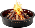 Heavy Duty Metal Smokeless Fire Pit Ring 35-Inch Outer/31-Inch Inner Diameter, for DIY Fire Pit, Outdoor Above or In-Ground, Camping Garden Patio Backyard