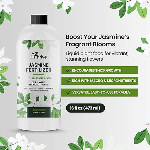16oz Jasmine Fertilizer for Jasmine Plant Live - Makes 96 Gallons of Indoor Plant Food for Houseplants, Nutrient-Rich Houseplant Fertilizer - Ideal Outdoor & Houseplant Food for Vibrant Growth
