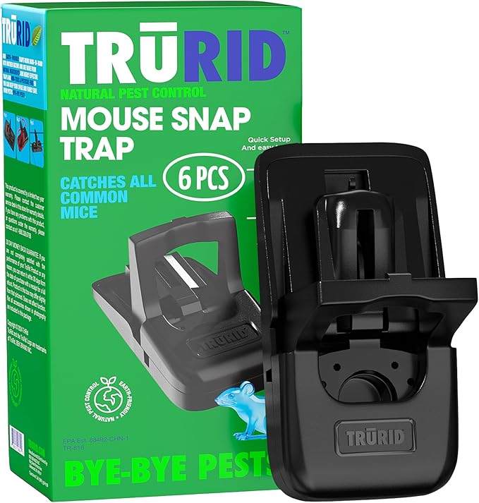 Mouse Traps Indoor for Home - 6 Pack Reusable Rat Trap, Touch-Free Snap Trap, Heavy Duty Mouse Catcher for Indoor & Outdoor Use, Instantly Kill Mice and Rodents