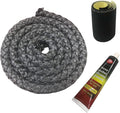Protalwell Wood Stove Gasket, Wood Stove Door Gasket, 5/8" Wood Stove Gasket Kit, 72" Length, Fireplace Gasket Rope Replacements