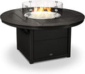 POLYWOOD® Round 48" Fire Pit Table in Black