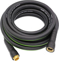 Hybrid Garden Hose 5/8 IN. x 25 FT, Heavy Duty, Lightweight, Flexible with Rotatable Grip Handle and Solid Brass Fittings