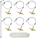 6 Pack Ground Earth Anchors, Easy Hook Anchor with Driving Rod, Earth Anchor Cable Stakes with Webbing for Anchor Tunnel Creenhouse, Large Walk-in Green House, Greenhouse Plastic
