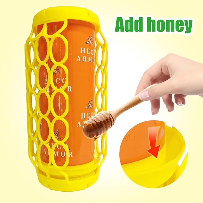 2 Pack Wasp Trap Outdoor Hanging, Wasps Traps for Patio with Honey Tray, 6 PCS Refillable Sticky Papers, Outdoor Sticky Yellow Jacket Bee Trap Insects Catcher, Fly Bug Insect Deterrent Killer
