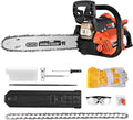Gas Chainsaw Powered 42CC 18&16 Inch Chainsaw For Tree Trimming Wood Cutting 2.3 HP Handheld Chain Saw Gas With Automatic Oiler Christmas Birthday Gift For Husband Man Dad