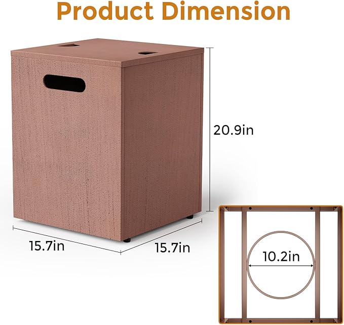 Propane Tank Cover Table 20 Lb Propane Tank Storage Box Holder Outdoor Gas Tank Cover Outside Hideaway Table For Gas Fire Pits