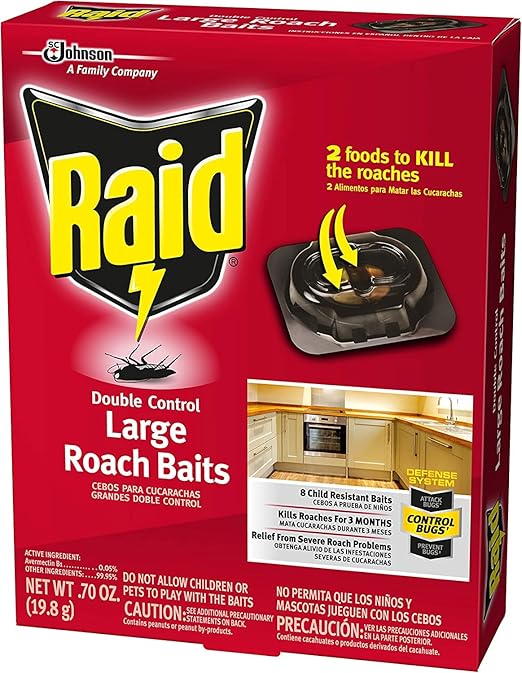 Raid Double Control Large Roach Baits (8 Count (Pack of 3))