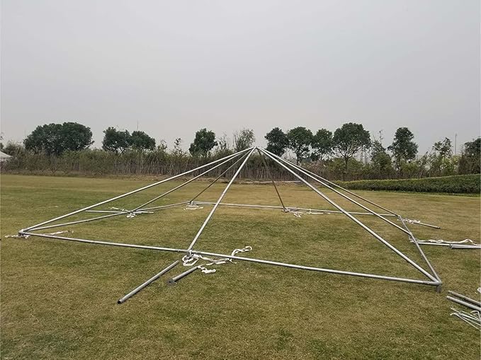 Party Tents Direct 20'x20' Weekender West Coast Tent Frame Party Tent (Green/White) PVC Top with Storage Bag - Tents for Parties, Weddings, Birthdays, Banquets, Fiestas, Workshop, Outdoor Event
