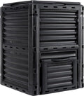 JupiterForce Garden Compost Bin 80 Gallon (300 L) from BPA Free Material, Large Composting Bin Outdoor Composter, Easy Assembling, Fast Creation of Fertile Soil, Lightweight, Black