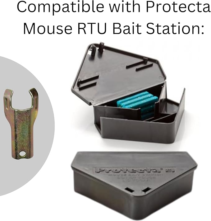 Replacement Key for Bell Labs Protecta Bait Stations - Compatible with Protecta RTU, LP, Sidekick, Sidewinder, Mouse Bait Stations and Pest Monitors - Comes with Robby’s Cloud Keychain (1 Pack)
