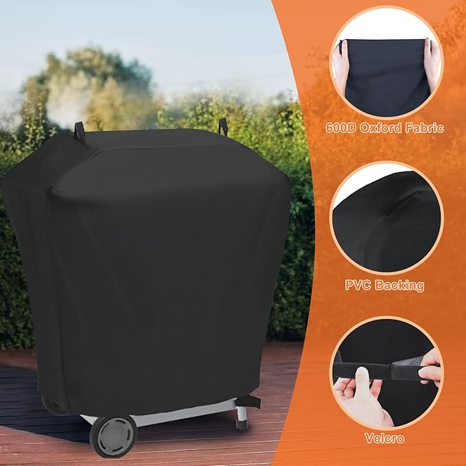 Cover for CharBroil Bistro Pro Electric Grill & Griddle, for CB1250073P4 Grill, 600D Heavy Duty Waterpoorf Outdoor Fade Resistant Charbroil Bistro Pro Cover, Outdoor Accessory