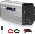 1500W Pure Sine Wave Inverter, 12V/24V Auto-Detect, 50Hz/60Hz Switchable, LCD Display, Type-C Fast Charging, Silent Design, Overload & Overheat Protection for RV, Home