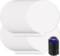 72 Pack 4.3-inch Katchy Replacement Rubber Plate, Indoor Rubber Plate Filled with Sticky Card Suitable for Indoor Insect, Fly, and Mosquito Trap, Insect Trap, and Mosquito Lamp (white-72)