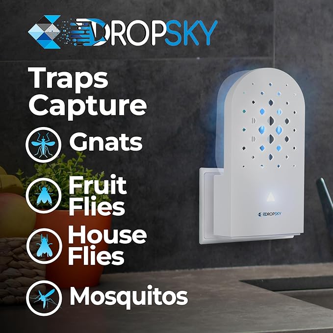 DropSky - 1 Replacement Lamp, Insect Trap, Insect Catcher, Indoor Fly Trap, Indoor Flea Trap, Home Safer, Mosquito & Indoor Fly Trap & Sticky Glue, Moth Fly (Device is not Included)