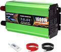 1600W Pure Sine Wave Power Inverters, LVYUAN 3000W Peak Power 12V DC to AC 120V Converter for Vehicle, RV, Off-Grid Solar, Remote Control 4 AC Outlets, 4 USB Ports Inverter with LCD Display