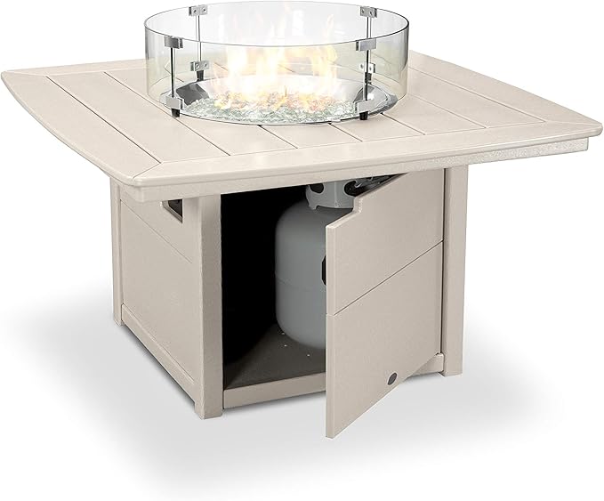 POLYWOOD® Nautical 42" Fire Pit Table in Sand