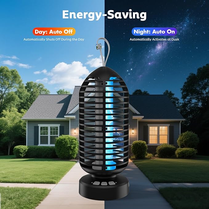 Bug Zapper Outdoor, Mosquito Zapper Outdoor Portable Electric Fly Zapper Rechargeable Mosquito Killer with LED Lights, 4200V Fly Trap Indoor for Home Backyard, Patio, Garden, Camping