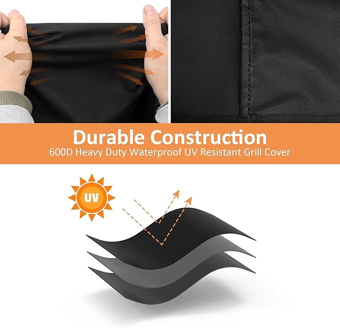 Grill Cover for Large Big Green Egg and Kamado Classic Joe Ceramic Grill, 29 Inch Dia Waterproof Outdoor Grill Full Cover, Outdoor BBQ Smoker Accessories