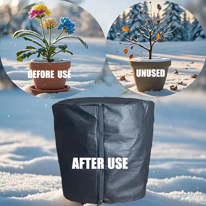 EJW Plant Covers Freeze Protection, Plant Cover, Plants Cover for Winter,Frost Blankets for Outdoor Plants,Frost Covers for Outdoor plants2 PCS, Cylindrical 19.6 * 14.5 * 14.5inch,