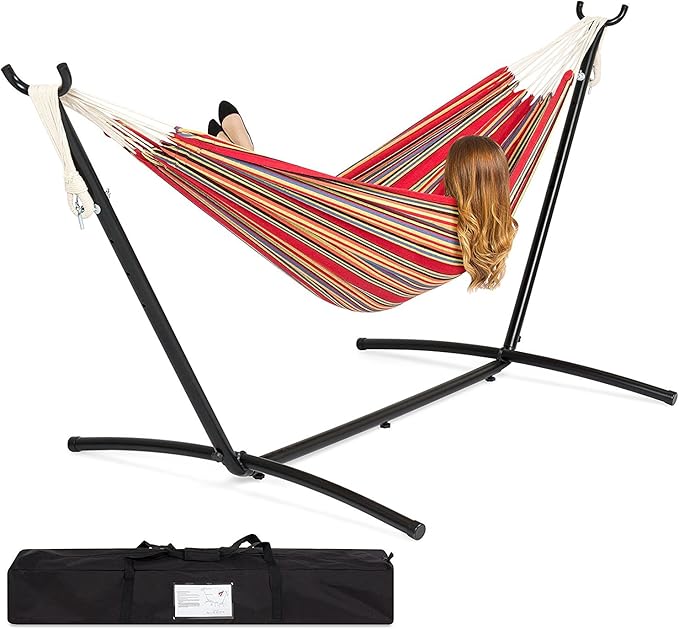 MEDA 50038 Hammock Stand, Red Stripes