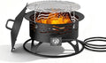 24 Inch Propane Fire Pit, Portable Gas Fire Pit Bowl for Outside, 60,000 BTU Smokeless Outdoor Firepit with Lid & Grill Grate for Patio, Yard, Gardenn, Camping