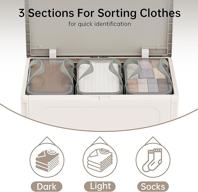 HAIXIN HOME 130L Stackable Storage Bin with 3 Storage Bags for Sorting and Organization, Foldable Storage Box with Wheels, Large Blanket Storage Container for Comforters, Bedding, Seasonal Clothing