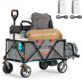 Litheli Electric Wagon Cart with 2 Batteries, All-Terrain Wheels & Variable Speed | 200L Capacity, 300 lbs Heavy-Duty Utility Wagon for Camping Beach Garden Shopping, Grey