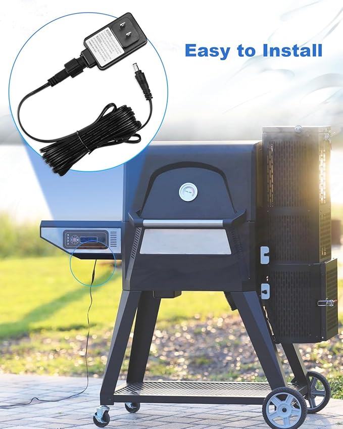 Power Adapter Replacement 9004190216 Fit for Masterbuilt Gravity Series 560/800/1050 XL for Digital Charcoal Grill and Smoker Combo with 15 FT Long Cord