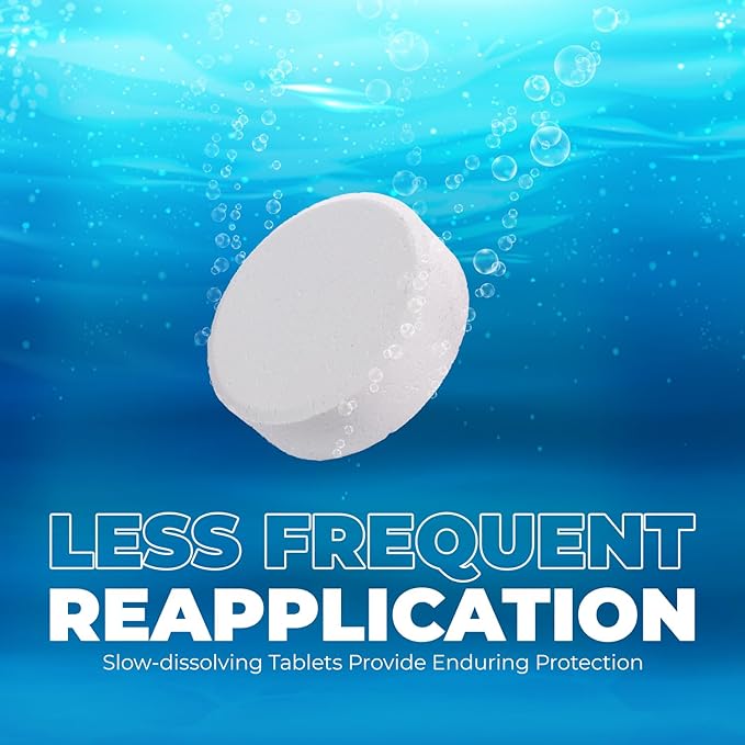Xtremeclear 3" Swimming Pool Chlorine Tablets 99% Pure Tri-Chlor Pool Sanitizer 45LBS Slow Dissolving Chlorinating Tabs for Swimming Pools, Hot Tubs, Spa