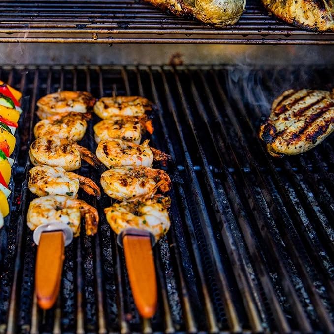 FlavrQ Starter Kit (Charcoal Grid and Charcoal Chips 2lbs) Convert Gas Grill to Charcoal in Minutes - All-Natural Hardwood Charcoal - Save time Compared to Cooking on Conventional Charcoal Grill.