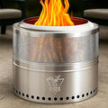 YEFU Smokeless Firepit Foldable 17.7in: Portable Fire Pit for Outside Wood Burning - Outdoor Camping Patio Bonfire Pit with Removable Ash Pan Easy to Carry & Clean