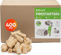 Inflame Fire Starters 400 pcs Fire Starters for Campfires, Grill, BBQ, Fireplace, Woodstove - Charcoal Starter - Waterproof, Weather-Resistant - Natural Wood Fireplace Starters