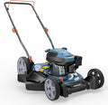 SENIX 144 cc Gas Lawn Mower, 21 inch 2-in-1 Push with Mulching and Side Discharge, 4-Cycle Engine, 6 Position Cutting Height Adjustment for Yard and Garden
