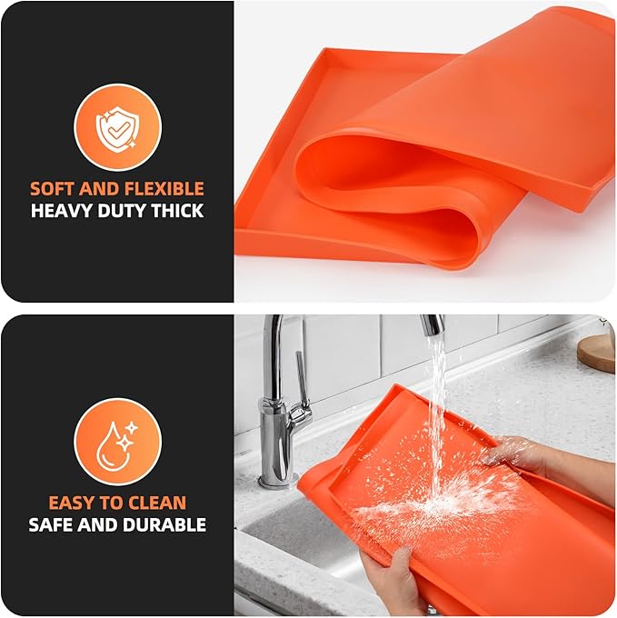 28" Silicone Griddle Mat for Blackstone, Heavy Duty Food Grade Silicone Griddle Cover, BBQ Shield Against Rust, Grease & Dirt, All-Season Protection