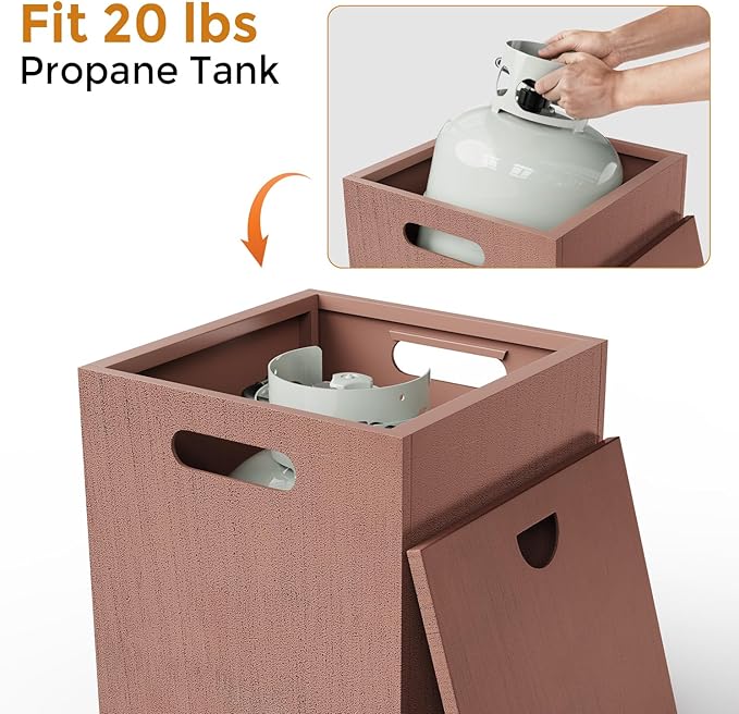 Propane Tank Cover Table 20 Lb Propane Tank Storage Box Holder Outdoor Gas Tank Cover Outside Hideaway Table For Gas Fire Pits