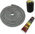 Wood Stove Gasket, 3/8" Wood Stove Door Gasket Kit, High Temperature Resistant Fiberglass Rope Replacement for Stove or Fireplace Doors, Grey Color