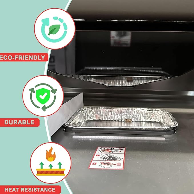 70379 Catch Pan & Drip Pan Liners for Weber Genesis II /II LX 400 & 600 Series, Grease Tray for Weber 400/600 Summit Series Smokefire Ex6 EpX6 Ex4 Gas Grill,with 10-Pack 6498 6417 Aluminum Foil Liners