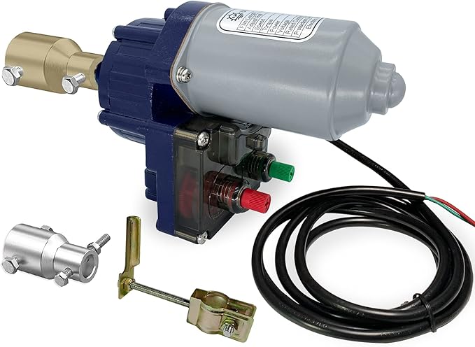 UYGALAXY 100W Greenhouse Film Roll Up Motor with Limit Switch, Waterproof Electric Film Curtain Roller Frame Shed DC 24V 2.8RPM for Greenhouse Automatic Ventilation(with Pivot Set)