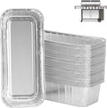WEBROIL 40 Packs 6498 6417 Grease Catcher Pans for Weber Genesis II 400& 600, Aluminum Foil Tray Liners for Weber 28''/36" Gas Griddle, for Weber 400/600 Summit Series Smokefire Ex6 EpX6 Ex4 Gas Grill