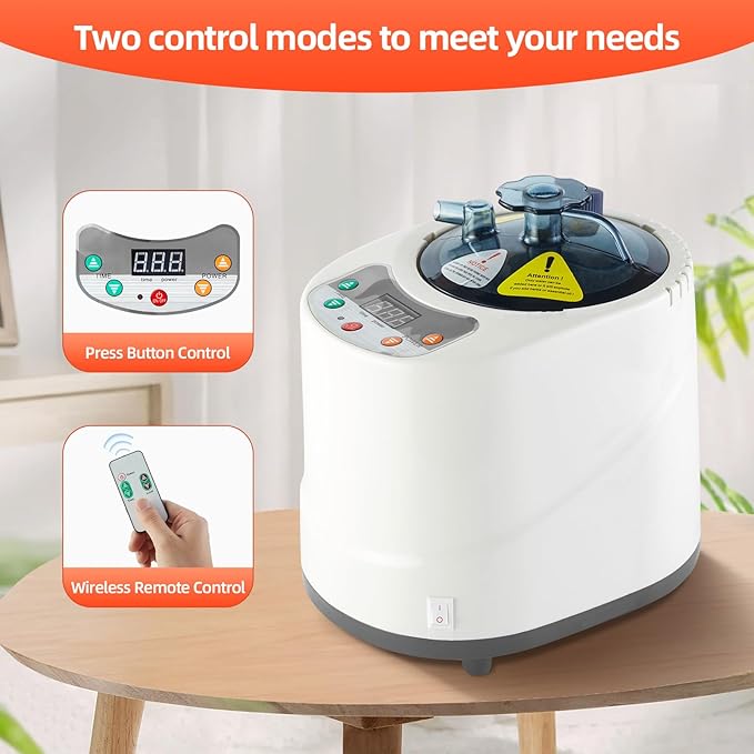 ZONEMEL Portable Steam Sauna Kit for 1 Person or 2 Person Full Body Home Sauna Spa, Leg Detox Relaxation, 2L Steam Pot, Remote Control (Blue, L 33.5”x W 32.3”x H 41.7”)