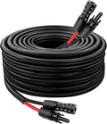 Solar Panel Extension Cable - 8AWG 20FT Solar Wire with Female & Male Waterproof Connector Flame Retardant Protective Sleeving PV Wire for RV, Photovoltaic Systems, Home, Boat, Solar Panels, Car