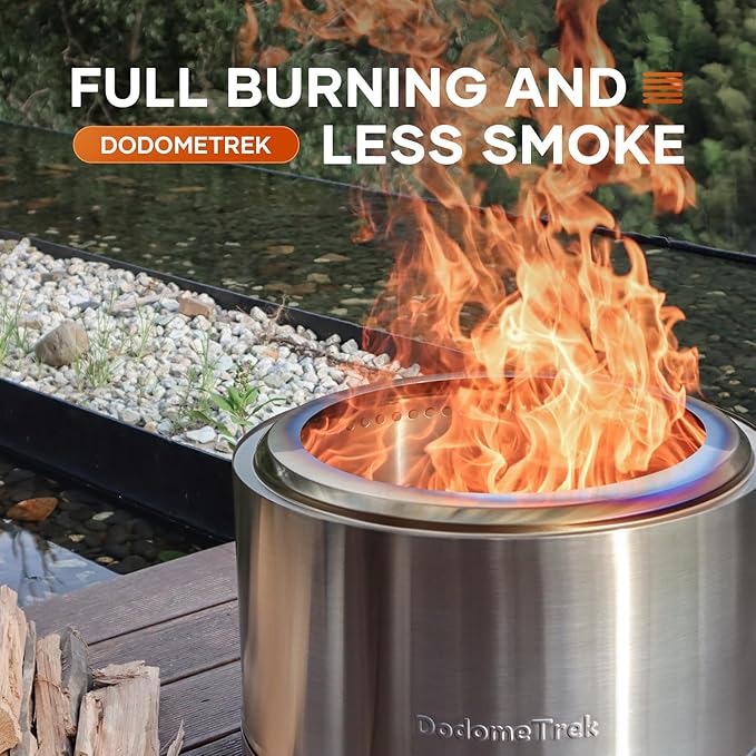 Smokeless Fire Pit, Portable Firepit Outdoor, 27 Inch Inky