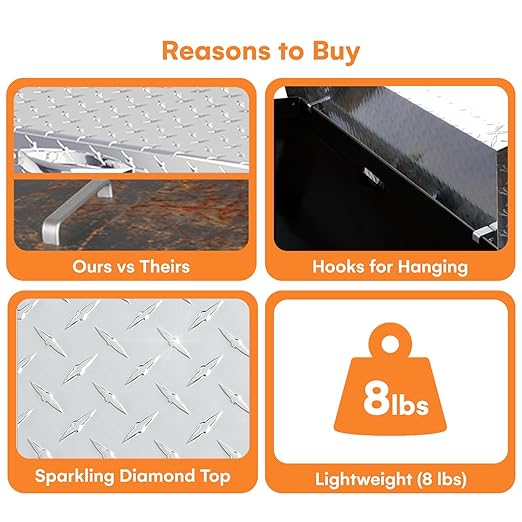 Flybold Blackstone Griddle Cover 36 inch - Waterproof Diamond Plated Design - Aluminum Hard Top Lid - Stainless Steel Handle - Fits Blackstone 36" Grill - Ideal for BBQ, Camping Griddle Accessories