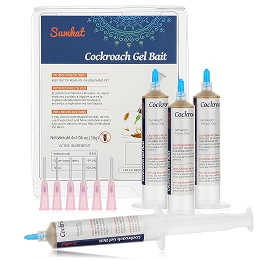 Roach Gel Bait Insect Control Indoor Ready to Use Roach Killer - 4Tubes x 30gms