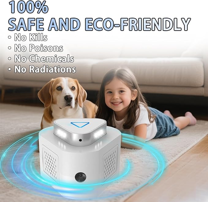 2 Packs Rodent Repellent Ultrasonic Pest Repeller for Home,360°Mice Traps for House Indoor Kill,Upgraded Mice Rat Repellent with Flashing Light for Attic Garage Crawlspace Basement,4 Mode Switching