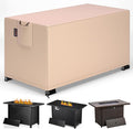 QH.HOME Fire Pit Cover Rectangle 44 x 34 Inch,Outdoor Waterproof Fire Pit Table Cover Strong Tear Resistant and Fading Resistant for Rectangular Patio Furniture Fireplaces - Wheat