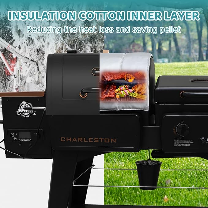 Insulation Blanket for Pit Boss Charleston 1020 Combo Grill,PB1020NX Smoker Blanket Insulated Pitboss Thermal Replacement Parts for Pit Boss 1020 Blanket Winter Insulation Accessories