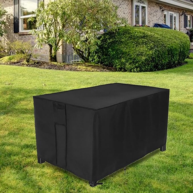 Fire Pit Cover Rectangular,45in Waterproof Firepit Covers Rectangular for Propane Fire Table,45"L x 23"W x 25"H,Black